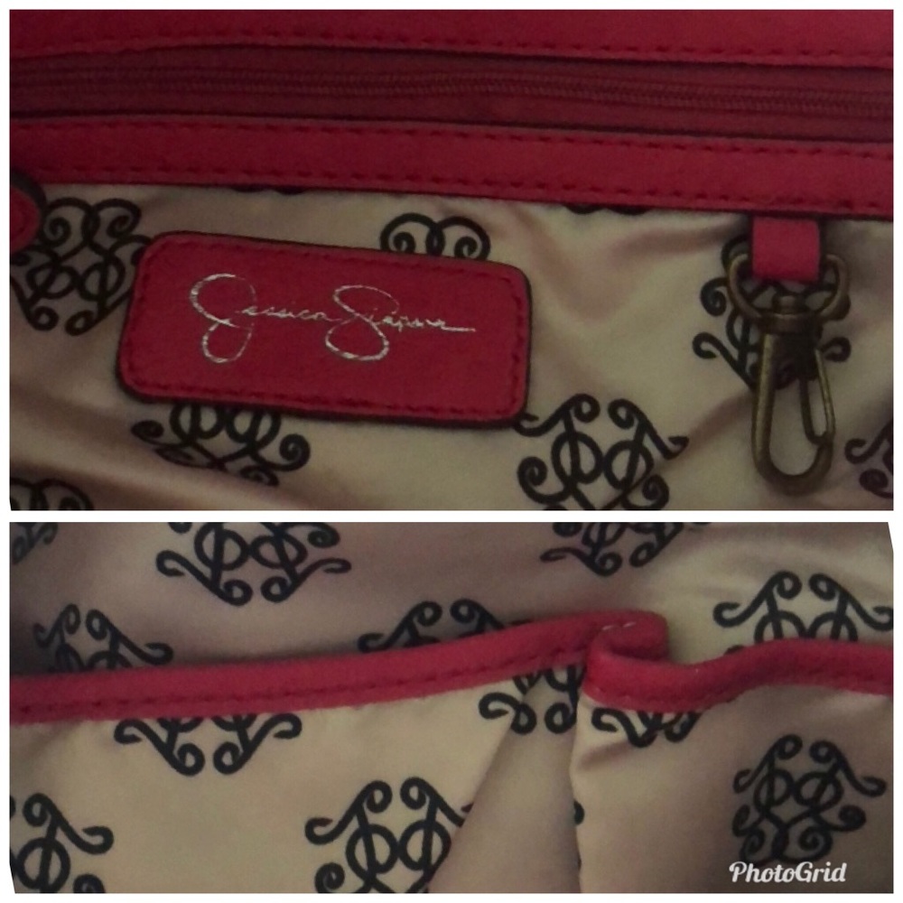 Jessica Simpson Satchel Bag rosey reddish pink Handles Straps - Picture 6 of 7